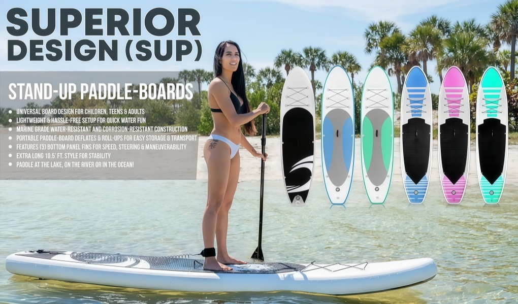 Outdoor Portable Inflatable Paddle Board with Paddle