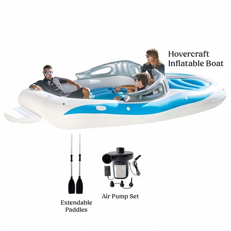 6 Person Inflatable Bay Breeze Party Floating Boat - AIRETION