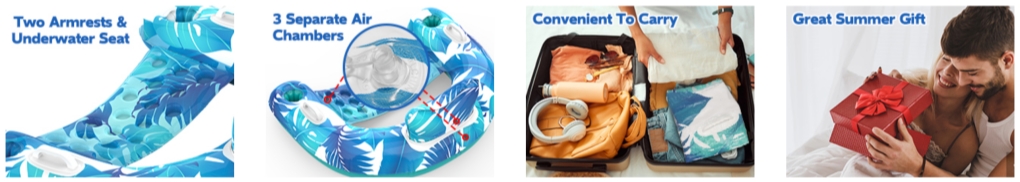 water inflatable lounge float