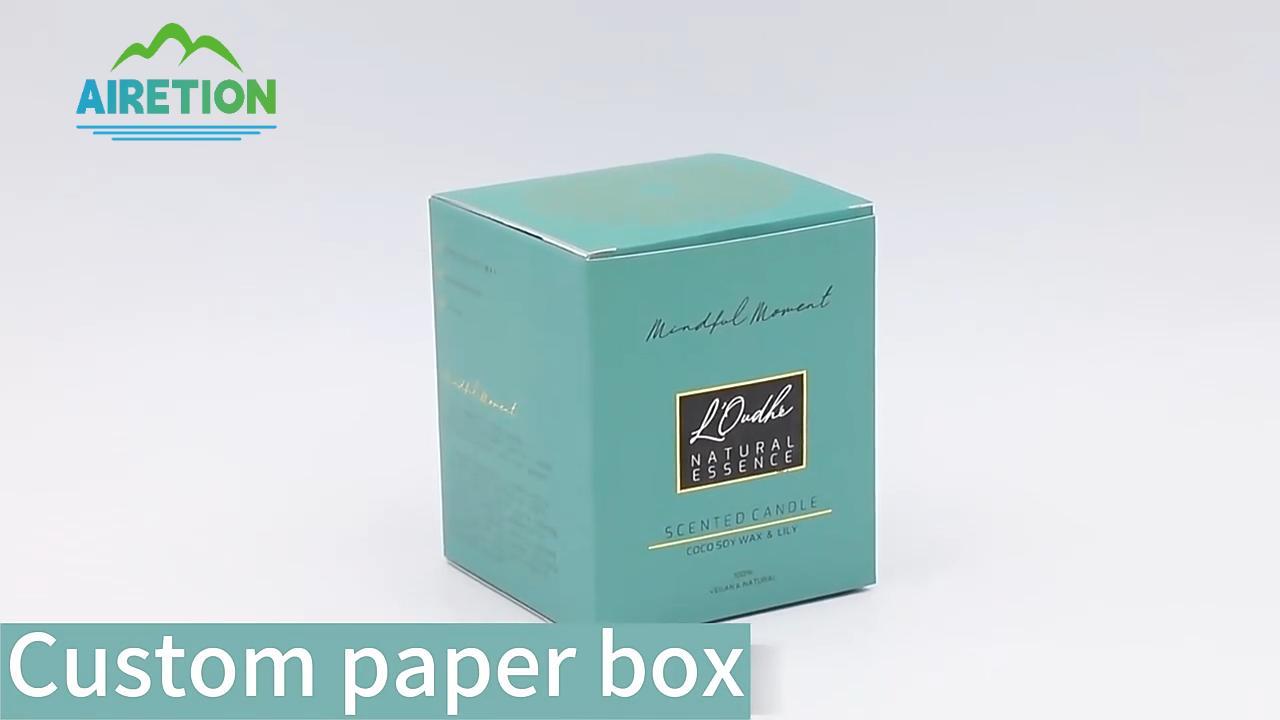 Folding Paper Box Wholesale Custom Paper Box Full Color Printed Box For Retail Candle Packaging