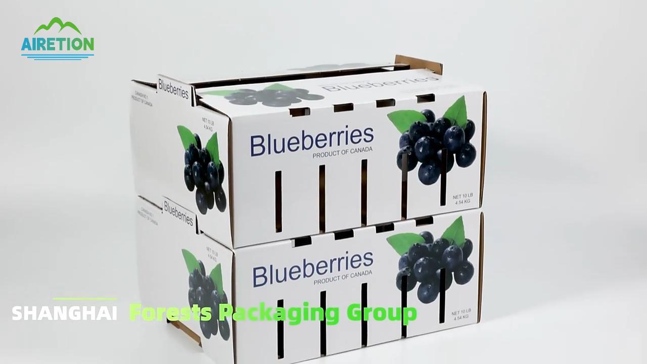Disposable Compression‑Safe Corrugated Box for Berry Packaging Exporters with FSC‑Certified Board and Custom Printed CMYK Graphics