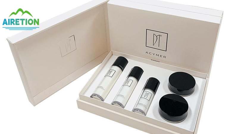 5 Dividers Rectangle Skincare Rigid Cosmetic Gift Packing Box