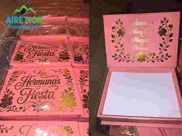 Real U.S. Customer Showcase: Personalized Pink Gift Boxes with Gold Foil