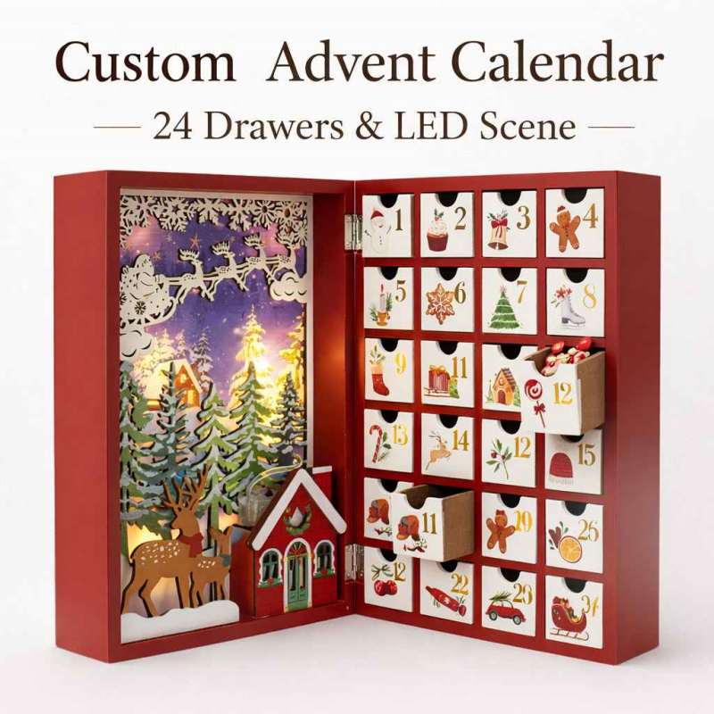 led advent calendar gift box