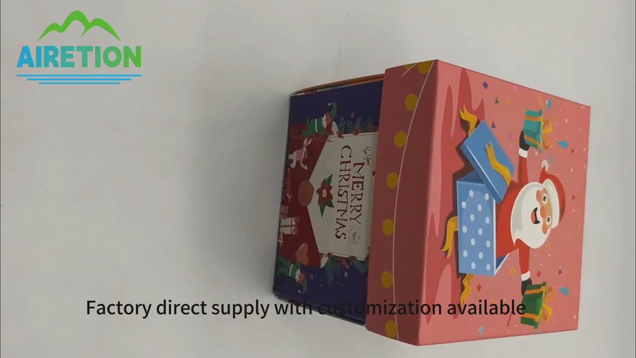 OEM Printed Holiday Paper Gift Box For Xmas Goodies