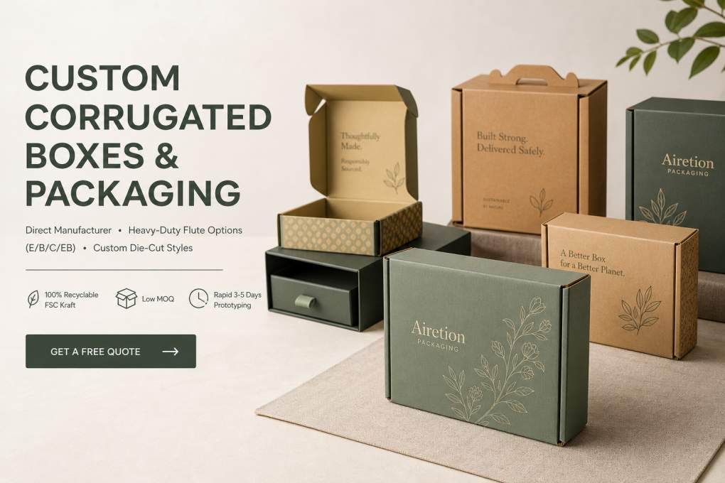 Custom Corrugated Boxes & Eco Packaging | Airetion Manufacturer Custom Corrugated Boxes & Eco Packaging | Airetion Manufacturer